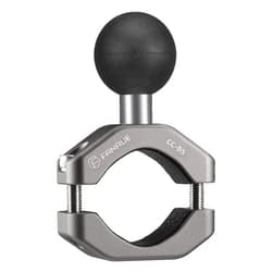 FANAUE CC-05 Aluminum Handlebar Clamp Mount U-bolt Base Compatible with RAM Mounts B size 1 inch Ball Double Socket Arm & Bike Motorcycle Phone Holder for 0.85