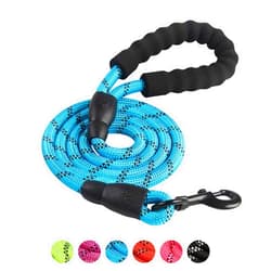 Assby Dog Leash Multicolor Reflective Nylon Round Rope Medium Large Dog Leash Blue