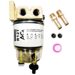 ACA R12T Marine Fuel Water Separator Kit Fits 1/4 NPT ZG1/4-19 Outboard Motors for Gasoline and Diesel Engine Replaces R12T S3240 120AT RK10222