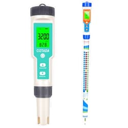 CIZTADA Salinity Tester and Truncheon Nutrient Meter for Hydroponic Plant Grow Digital Conductivity Salt Tester for Water EC TDS Salt CF PPM500 PPM700 Meter for Pool Aquarium Garden