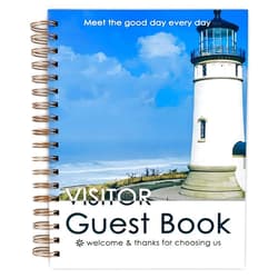 CKMOREL Visitor Guest Book for Airbnb, Vacation Home, Vacation Rentals, Beach House, Register Book - Sign in Log Book with Spiral Welcome Hardcover - 160 Guests Total