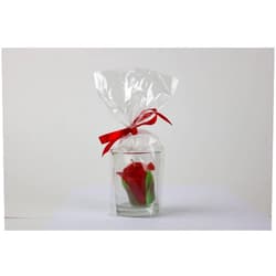 Handmade 10 Hour Rose Garden Scented Votive Candles With Clear Glass Holders by Zolin Art