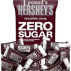 HERSHEY'S Zero Sugar Assorted Chocolate Candy Bag, Zero Sugar Assorted Flavors, for Special Occasions (1 Pound, Milk Chocolate)