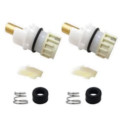Zafina-UP RP25513 Faucet Stem Assembly Kit - 2x Faucet Stem Repair for Delta Two Handle Bathroom, Kitchen, Sink, and Bathtub Faucets - Fix Leaks with Lasting Stem, Spring & Seat for Hot and Cold Water