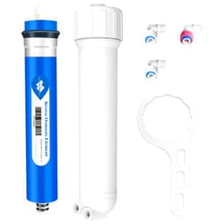 Membrane Solutions 75 GPD RO Membrane, Reverse Osmosis Membrane with Membrane Housing, Wrench, 1/4