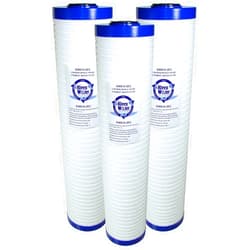 KleenWater KW810-2 Filter Replacement Cartridge Compatible With Aqua-Pure AP810-2, AP811-2, Pentek DGD-5005-20, DGD-5005, 5 Micron, Dirt Rust Sediment Filtration, Set of 3