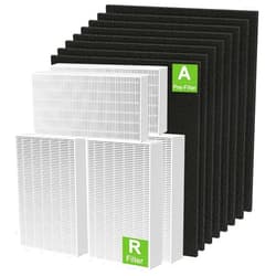 Smilyan 6 Pack HPA300 HEPA Filter Replacement for Honeywell Air Purifiers HPA300 Series, HPA300, HPA304, HPA8350, HPA300VP, HPA3300b, HPA5300, Replace HRF-R3, Pack of 6 HEPA R and 8 Pre filters A HRF-AP1