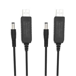 HCJYC 2 Pack USB DC 5V to DC 9 Volt USB Power Supply Cable, Max Current 800mAh, Tip Negative Connector, Compatible for Guitar Effects Pedals Power Supply Adapter