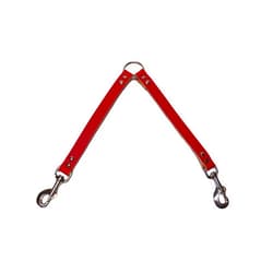 Warner Sporting Warner Cumberland Leather Dog Leash Couplers (Medium - Large Dogs, Red)