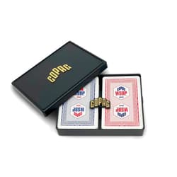 Copag 2023 WSOP World Series of Poker 100% Plastic Playing Cards, Bridge Size (Narrow) Red/Blue Double Deck Set (Regular Index)