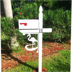 Staggwood Flamingo Mailbox Bracket. Large. Long Lasting & Fabulous!