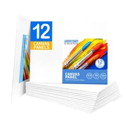 FIXSMITH Canvas Boards for Painting 8x10 Inch, Super Value 12 Pack White Blank Canvas Panels, 100% Cotton Primed, Painting Art Supplies for Professionals, Hobby Painters, Students & Kids