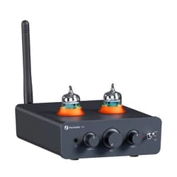 Fosi Audio P3 Tube Preamp Headphone Amplifier Home Audio Preamplifier Mini Vacuum Pre Amp Receiver with Bluetooth aptX LL HD Bass Treble Tone Controls for HiFi Stereo Active Speakers with RCA AUX Jack