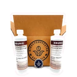 Generic Descaling Solution for Keurig Coffee Machines with Free Direct Coffee Tea Est 2019 Sticker