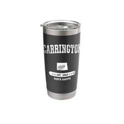 Carrington North Dakota ND State Men Women Kids Retro Carrington North Dakota ND Throwback Athletic Classic Stainless Steel Insulated Tumbler
