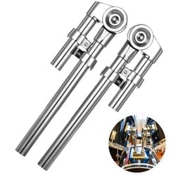 OMISTAR 2 PCS Tom Drum Brackets, Tom Mount Holder Arm, Adjustable Tom Mounting Holder, Sturdy Metal Tom Drum Replacement Stand, Stable Support for Tom Drums, Percussion Instrument Accessories