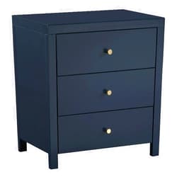 Comfort Pointe Nolan 3-Drawer Midnight Blue Painted Wood Nightstand