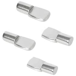 Keenkee Shelf Pegs Pin Diameter 1/4 Inch for Cabinet Shelves Support Clips Holder, Spoon Shape, Nickel, Pack of 20