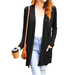 Newchoice Womens Casual Lightweight Cardigans with Pockets Loose Long Sleeve Open Front Cardigan (S-3XL)
