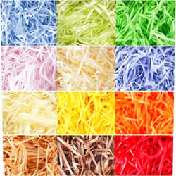 Suponey 12 Colors Easter Grass Raffia Paper Shreds Easter Basket Grass Paper Filler for Easter Gift Wrap Easter Party Decoration