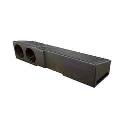 Q Power Dual 8in Underseat Front Fire Subwoofer Enclosure, Q-Bomb Ported Sub Box Compatible with Chevy Silverado Crew Cab, GMC Sierra Crew Cab 2007-2026