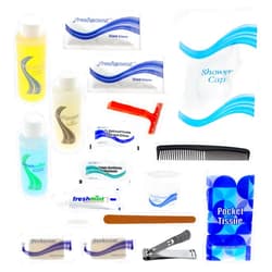 Moda West 24 Kits - Bulk Case of Wholesale 19 Piece Hygiene & Toiletry Kit for Men, Women, Travel, Charity