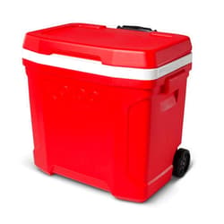Igloo Cooler with Wheels, Profile II 28 Qt Hard Sided Ice Chest - Portable Insulated Container with Leak-Proof Design for Outdoor Use