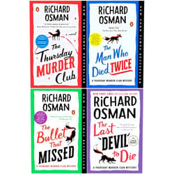 By Richard Osman (Author) A Thursday Murder Club Mystery 4 Books Set By Richard Osman - The Thursday Murder Club, The Man Who Died Twice, The Bullet That Missed, The Last Devil to Die