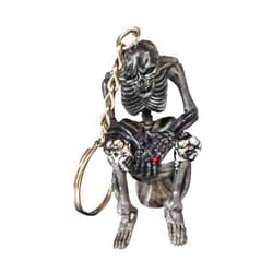 LAINLOY Skull Car Keychain, Halloween Skeleton Car Key Ring, Creative Auto Part Accessories Presents for Men Women