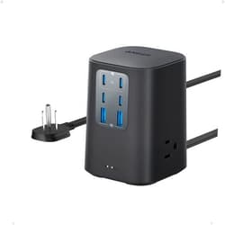 Anker Charging Station (100W), 9-in-1 USB C Power Strip with 300J Surge Protection, for iPhone 15 and MacBook, 5 ft Flat Cable and Plug, 4 USB C and 2 USB A Ports, 3 AC Outlets, for Home, Office