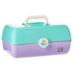 Caboodles On-The-Go Girl Sea foam Lid & Lavender Base Vintage Case, 1 Lb Sea Foam Lid and Lavender Base