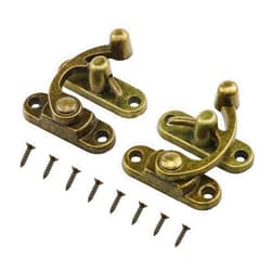 Zangc Vintage Swing Arm Clasp Latch Hasp Hook Suitcase Luggage Jewelry Box Latch Left and Right Movable Hasp 44 * 38mm 2PCS
