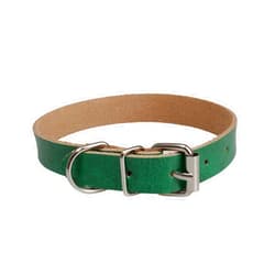 FONPOO Basic Classic Leather Dog Collar Soft Adjustable for for Small Medium Large Dogs