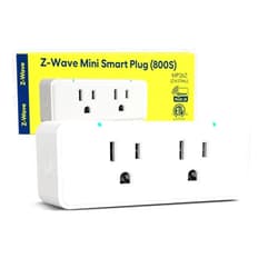 Minoston 800 Series Zwave Dual Outlet Plug, On/Off Z-Wave Repeater Switch with 2 Individual Control Sockets, Hub Required, Z Wave LR Smart Plugs Compatible with SmartThings, Hubitat, Fibaro (MP26Z)
