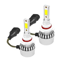 Tobenbone 2 PCS 9005/HB3 Car LED Light Replacement, 3800LM 6000K Super Bright Waterproof C6 Fog Lighting Bulb, Plug & Play Led Headlights High and Low Beam Car Accessories