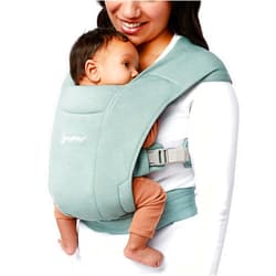 Ergobaby Embrace Cozy Newborn Essentials Baby Carrier Wrap (7-25 Pounds), Ponte Knit, Jade Green