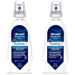 Crest Pro-Health Clinical CPC Antigingivitis/Antiplaque Oral Rinse Deep Clean Mint, Clean Mint 473 ml (Pack of 2)