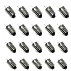 SQXBK 20PCS 24V 3W E10 Warm White Miniature Screw Base Light Bulbs for Home Experiment Circuit Electrical Test Accessories