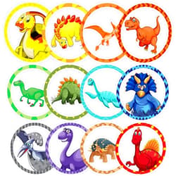 Laumoi 120 Pcs Toilet Targets for Boys Training Flushable Dinosaur Targets Potty Pee Toilet Target Stickers Dinosaur Potty Training Seat for Boys Use