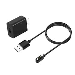 Gaolaoz Smart Watch Charger Magnetic 2 Pin Charging Cable Wall Adapter Cord for Willful/YAMAY/Letsfit/Letscom/Fitpolo/Lintelek/VeryFitPro SW021 SW023 SW025 ID205U ID205L ID205S ID206 GT01 ID216