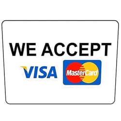 Vincenicy Metal Sign Great Aluminum Tin Sign We Accept Visa MasterCard 8 X 12 Inch