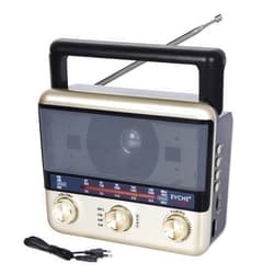 T.TAOMI Portable AM FM Radios, Transistor Shortwave Retro Vintage Radios Support Bluetooth Solar/Battery Or AC Power(European Standard Power Plug, Requires an American Standard Power Plug Converter)