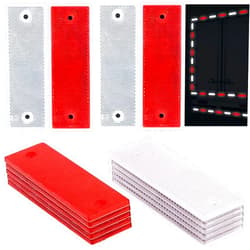smseace 16Pack Red/White Safety Reflectors Self Adhesive Trailer Reflectors，Car Reflector，Reflectors for Driveway Used for Truck,RVs,Motorcycle,Cars,Bus Safety Reflectors