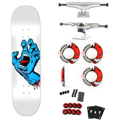 TGM Skateboards Santa Cruz Skateboard Complete Screaming Hand White 8.25