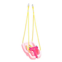 Little Tikes Snug 'n Secure Pink Swing with Adjustable Straps, 2-in-1 for Baby and Toddlers Ages 9 Months - 4 Years,16