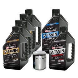 MaximaHiflofiltro VTTOCK22 Complete Engine Oil Change Kit for V-Twin Synthetic Blend Harley Davidson Twin Cam, 6 Quart