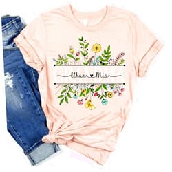 NAZENTI Personalized Grandma Shirt, Custom Mom T-Shirt with Nickname and Kid's Name, Shirt for Women, Mother's Day, Birthday