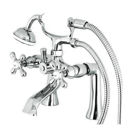 Kingston Brass KS268C Kingston Clawfoot Tub Faucet, 7-Inch Center, Polished Chrome