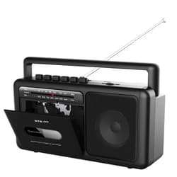 WIITHINK WTB-777 Portable Cassette Player Boombox, AM/FM Radio Stereo with Bluetooth, USB, Recorder, Earphone Jack, DC/AC Powered, Cassette Tape Recorder