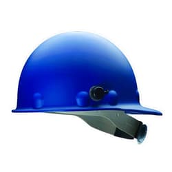 Fibre-Metal by Honeywell P2HNQRW71A000 Super Eight Fiber Glass Ratchet Cap Style Hard Hat with Quick-Lok, Blue, Medium